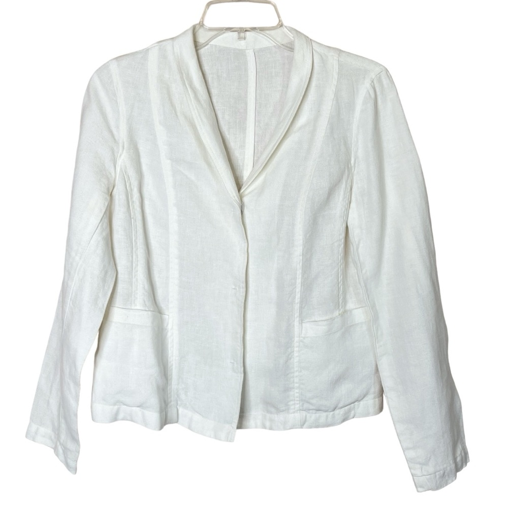 Eileen Fisher White Linen Blazer